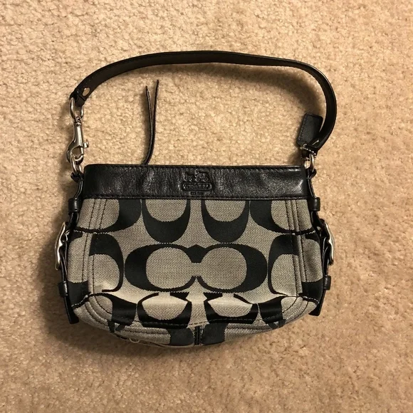 Coach Zoe black/grey satchel - Picture 2 of 8